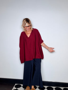 Camicia Oversize Scollo V