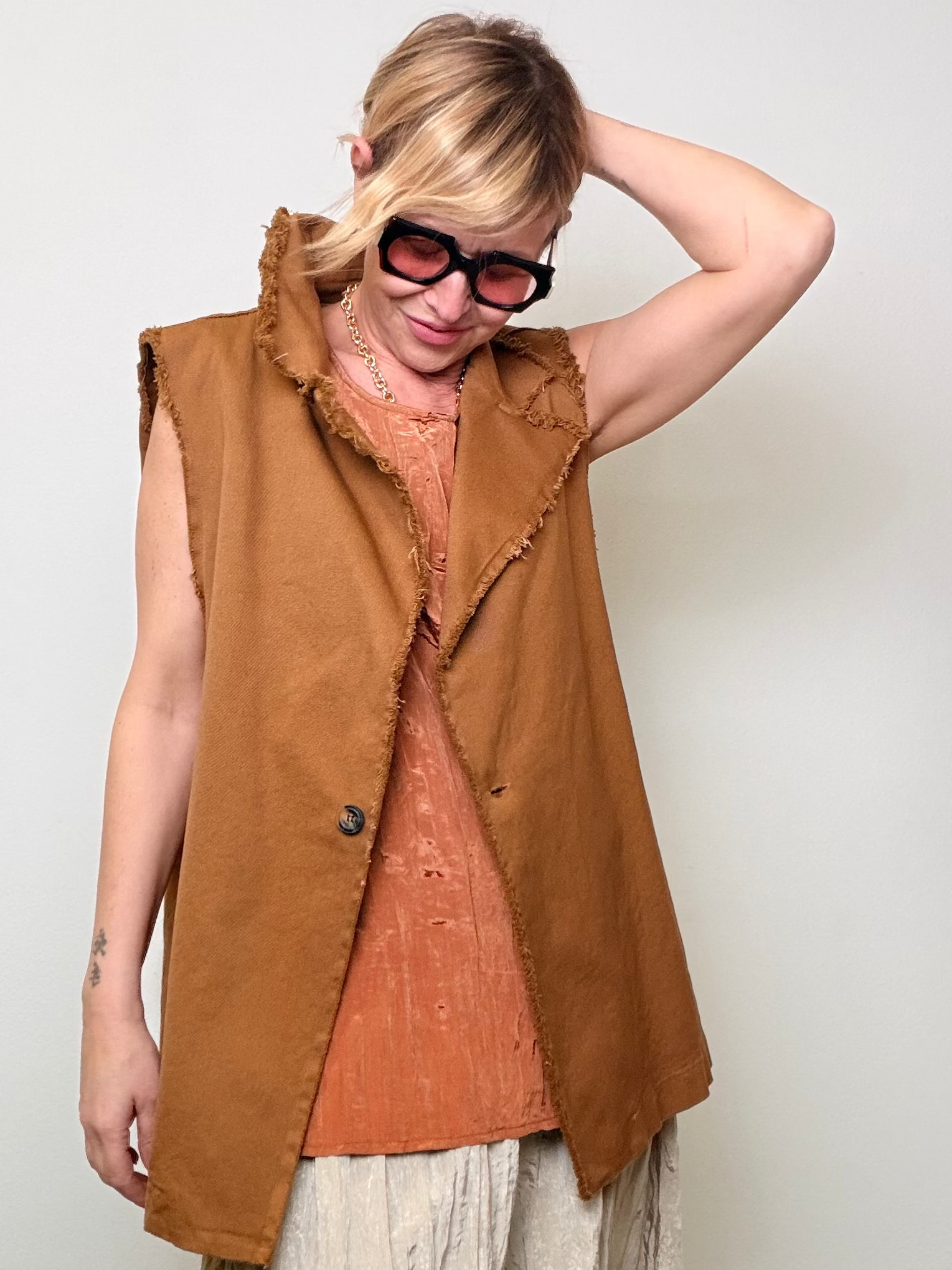 Gilet Over Cuoio "Sweet Cherry"