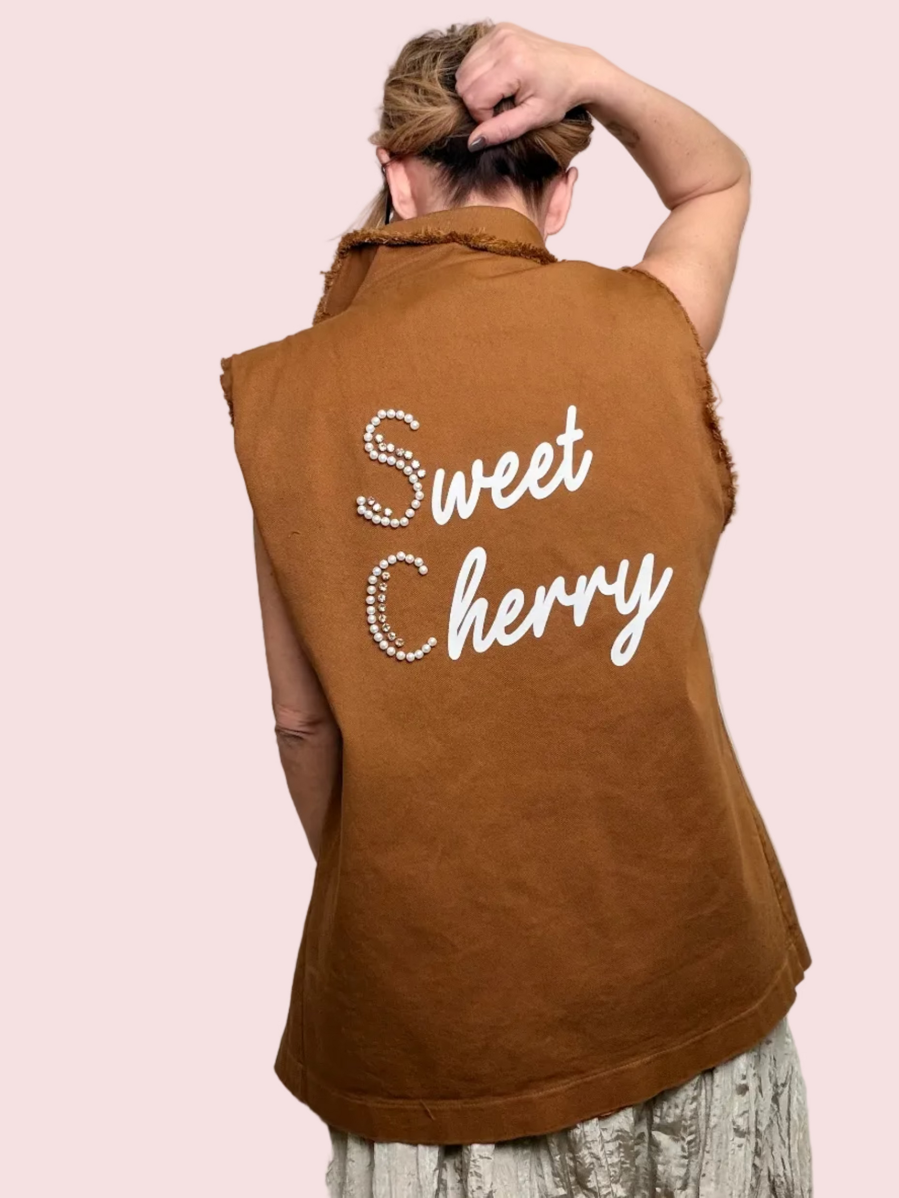 Gilet Over Cuoio "Sweet Cherry"
