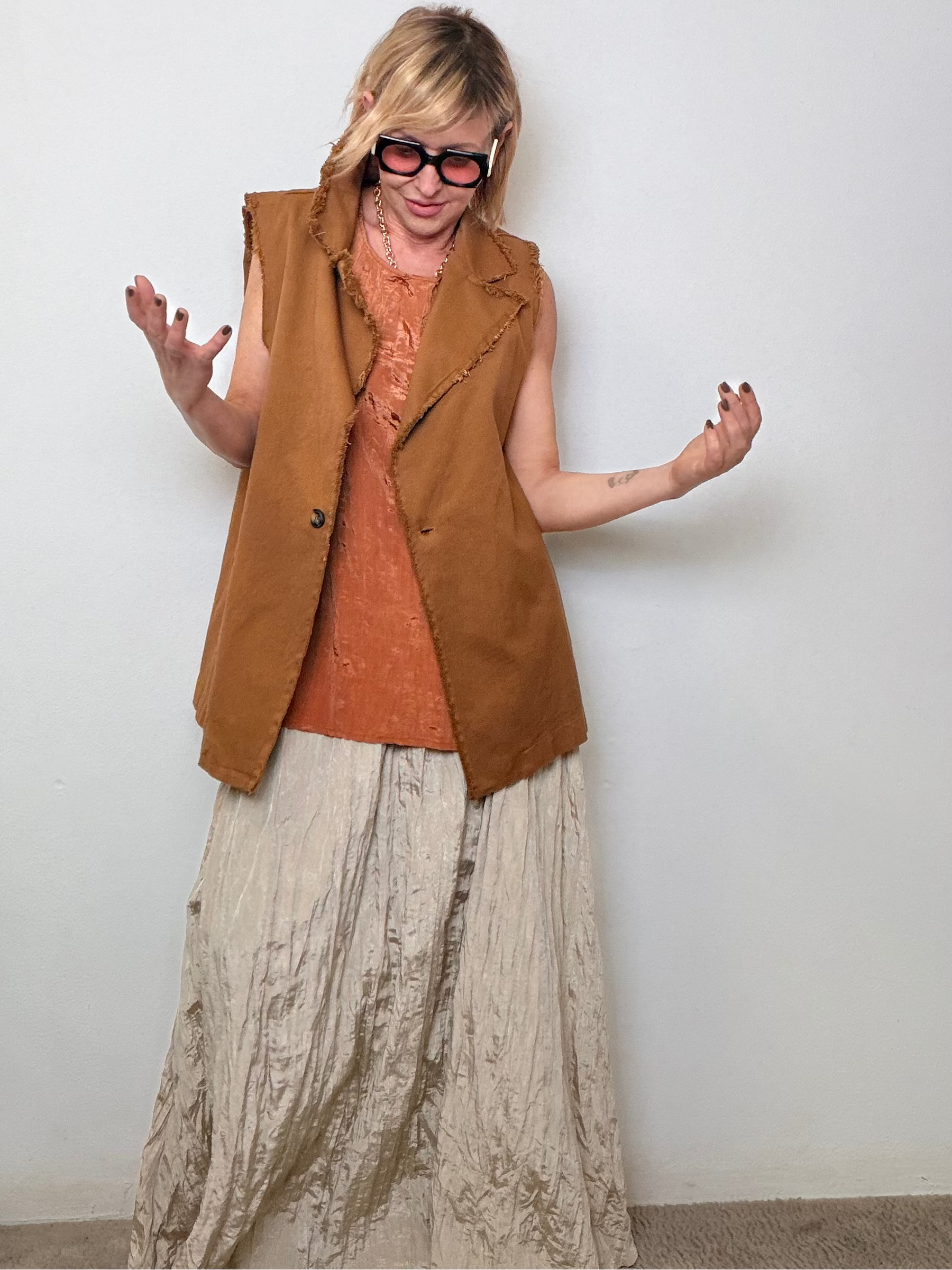 Gilet Over Cuoio "Sweet Cherry"