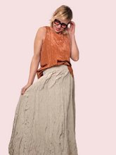 Gonna Lunga Stropicciata Effetto Plissé