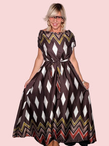 Abito maxi geometrico - frontale