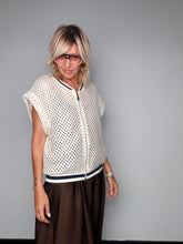 Gilet bomber sangallo panna - frontale