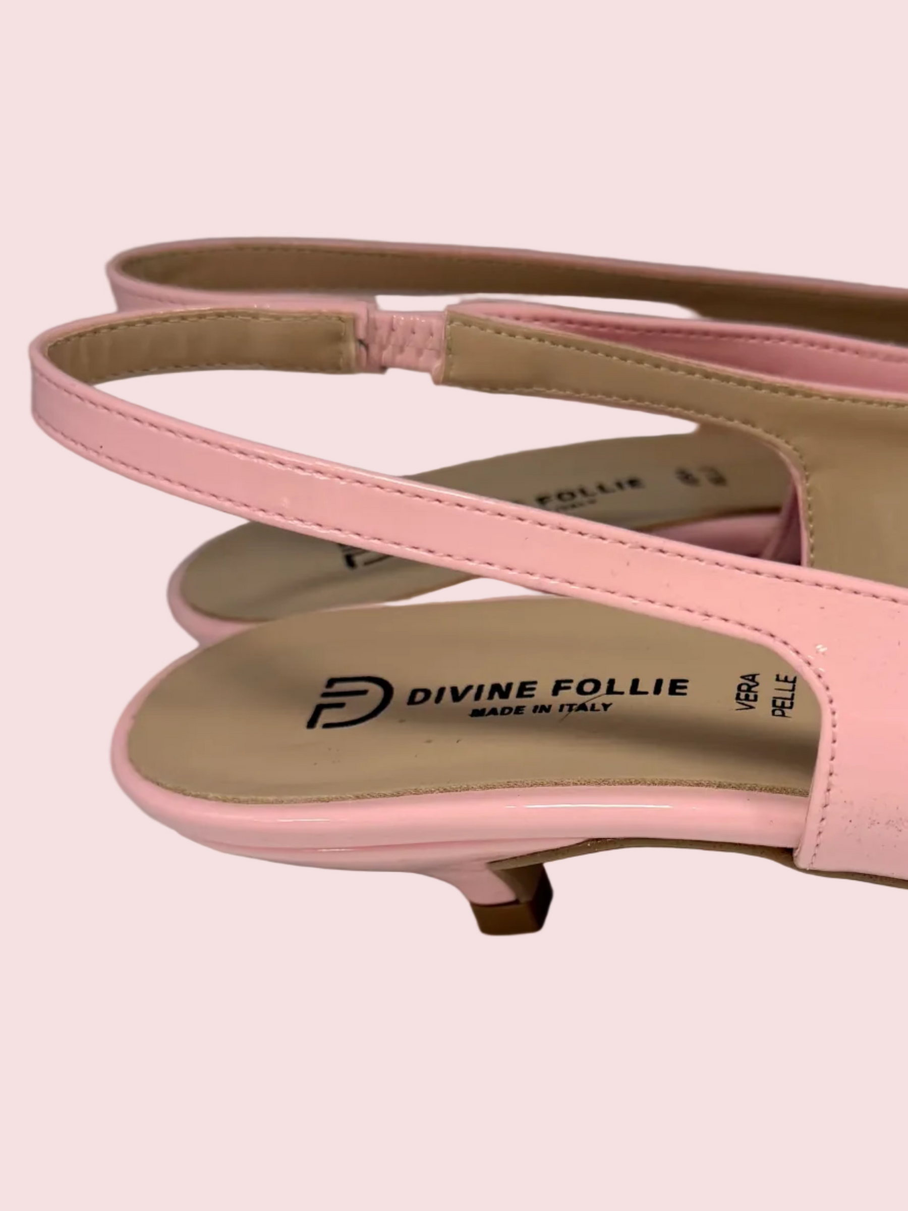 Slingback Rosa Vernice Kitten Heel – Divine Follie