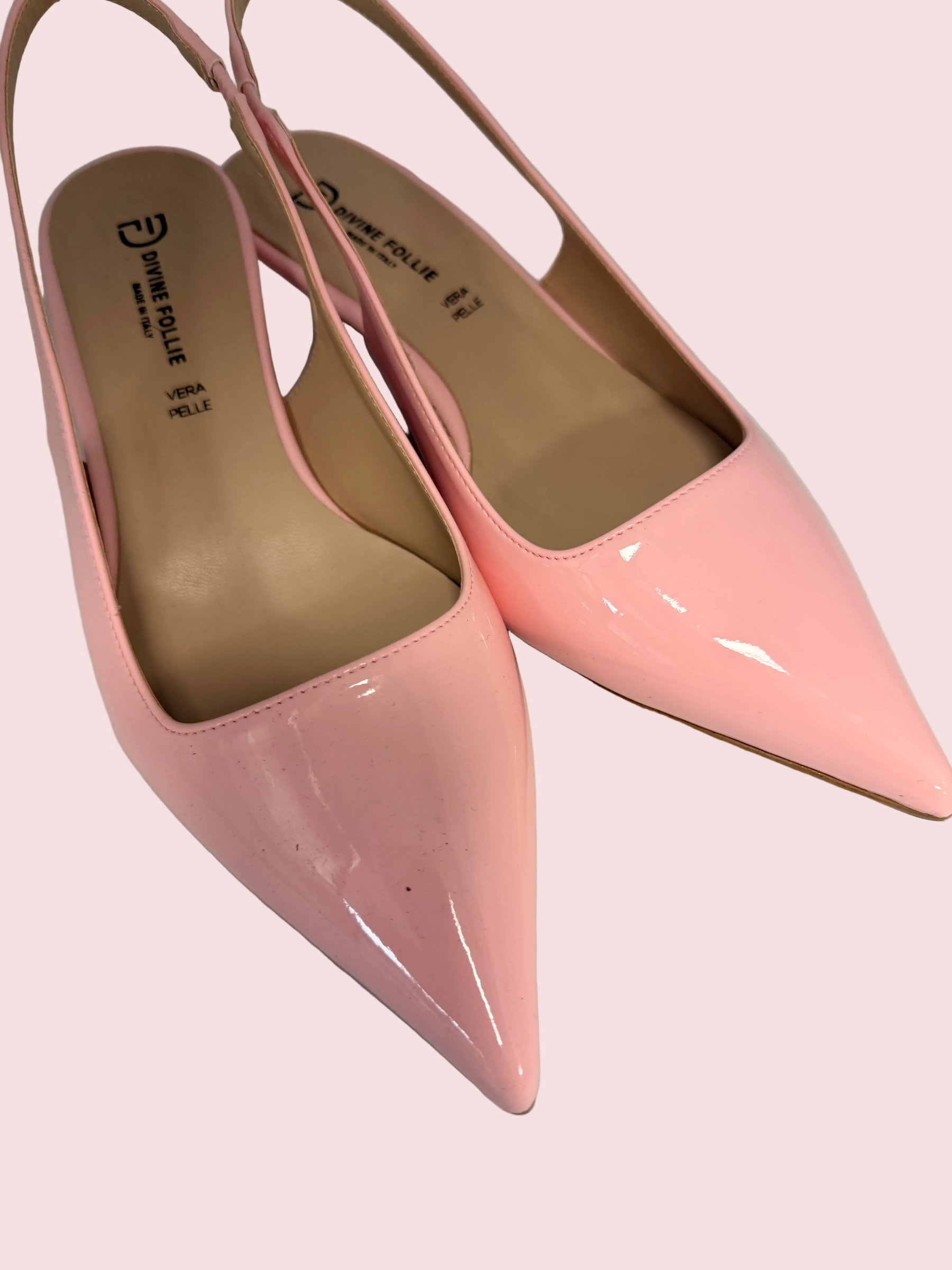 Slingback Rosa Vernice Kitten Heel – Divine Follie