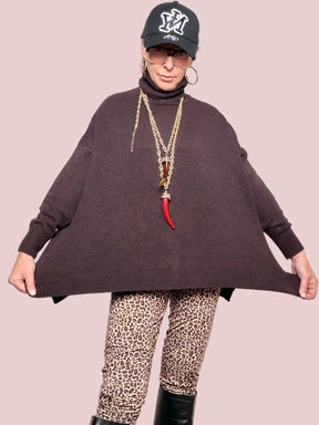 DEJA VU - Maglia Over Dolcevita Morbida