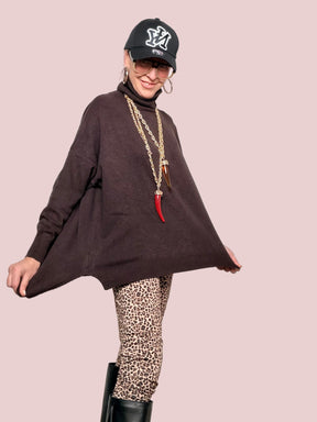 DEJA VU - Maglia Over Dolcevita Morbida