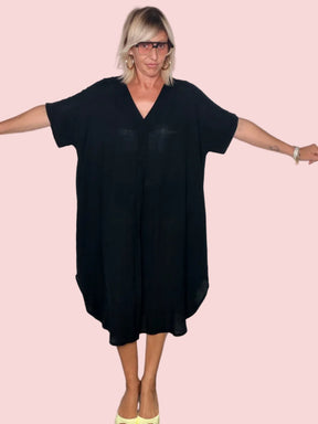 Abito kaftan nero - frontale
