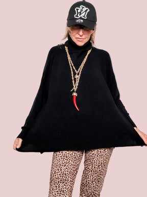 DEJA VU - Maglia Over Dolcevita Morbida