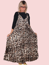 Abito maxi slip dress leopardata - frontale