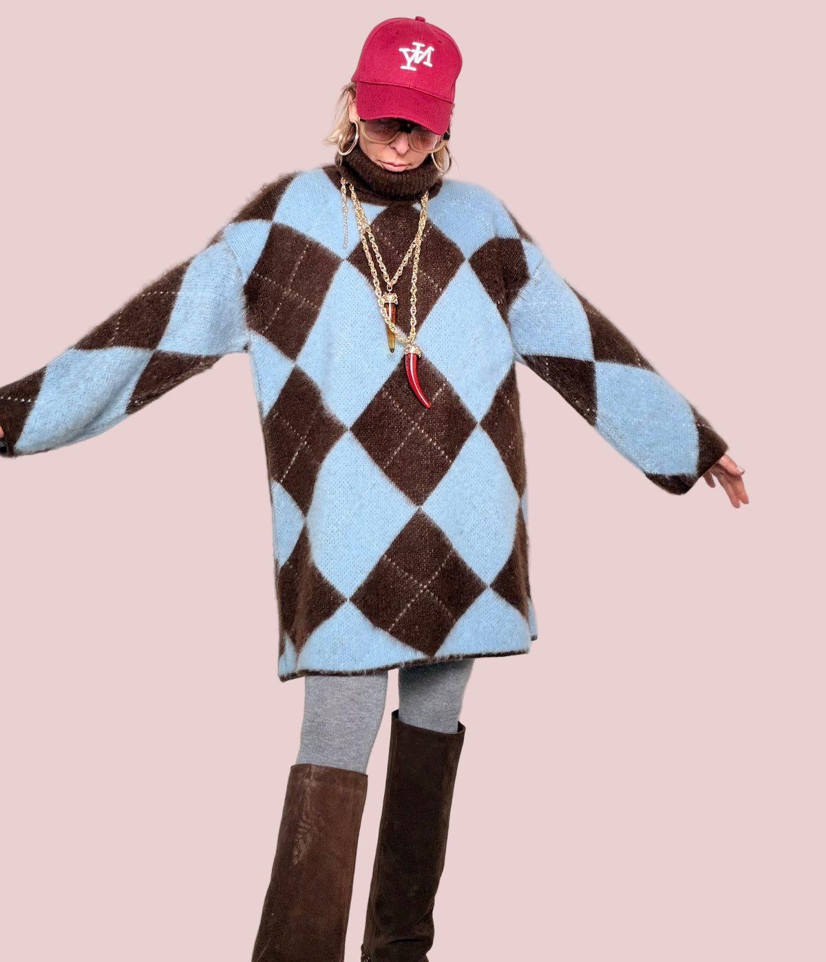 FEMALE - Abito Maxi Rombo Morbidoso