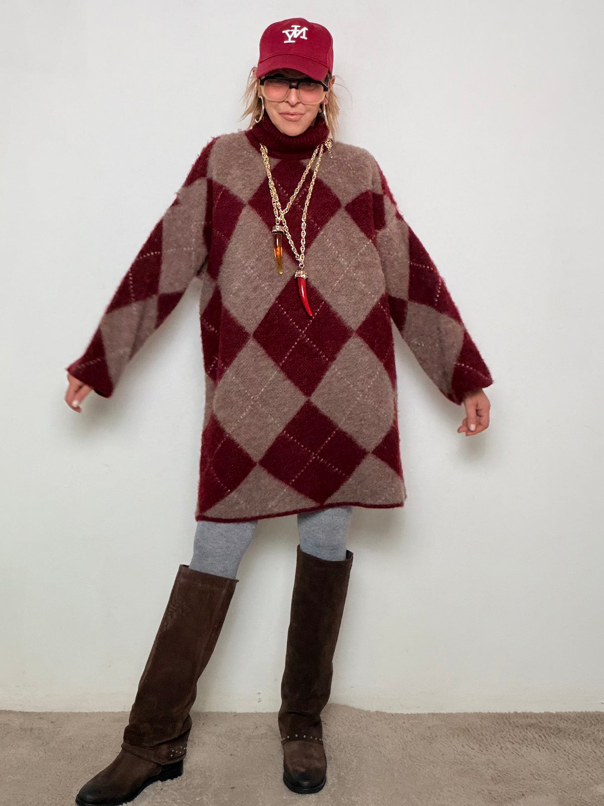 FEMALE - Abito Maxi Rombo Morbidoso