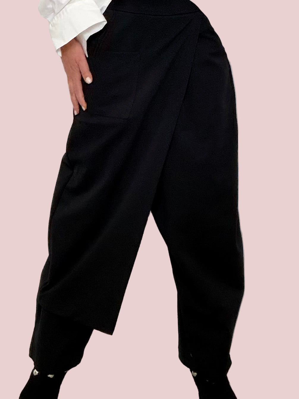 FEMALE - Pantalone over con drappeggio frontale