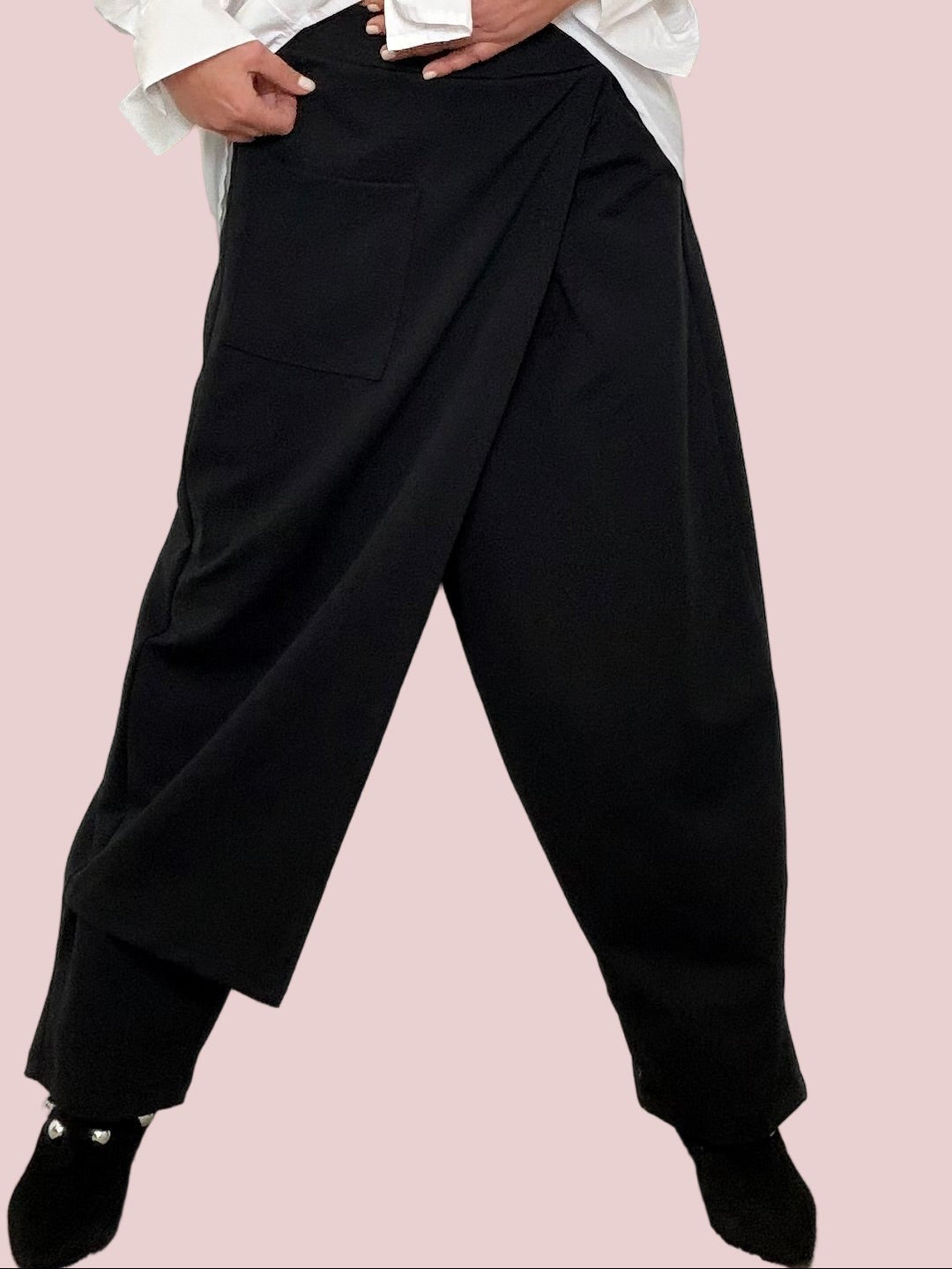 FEMALE - Pantalone over con drappeggio frontale