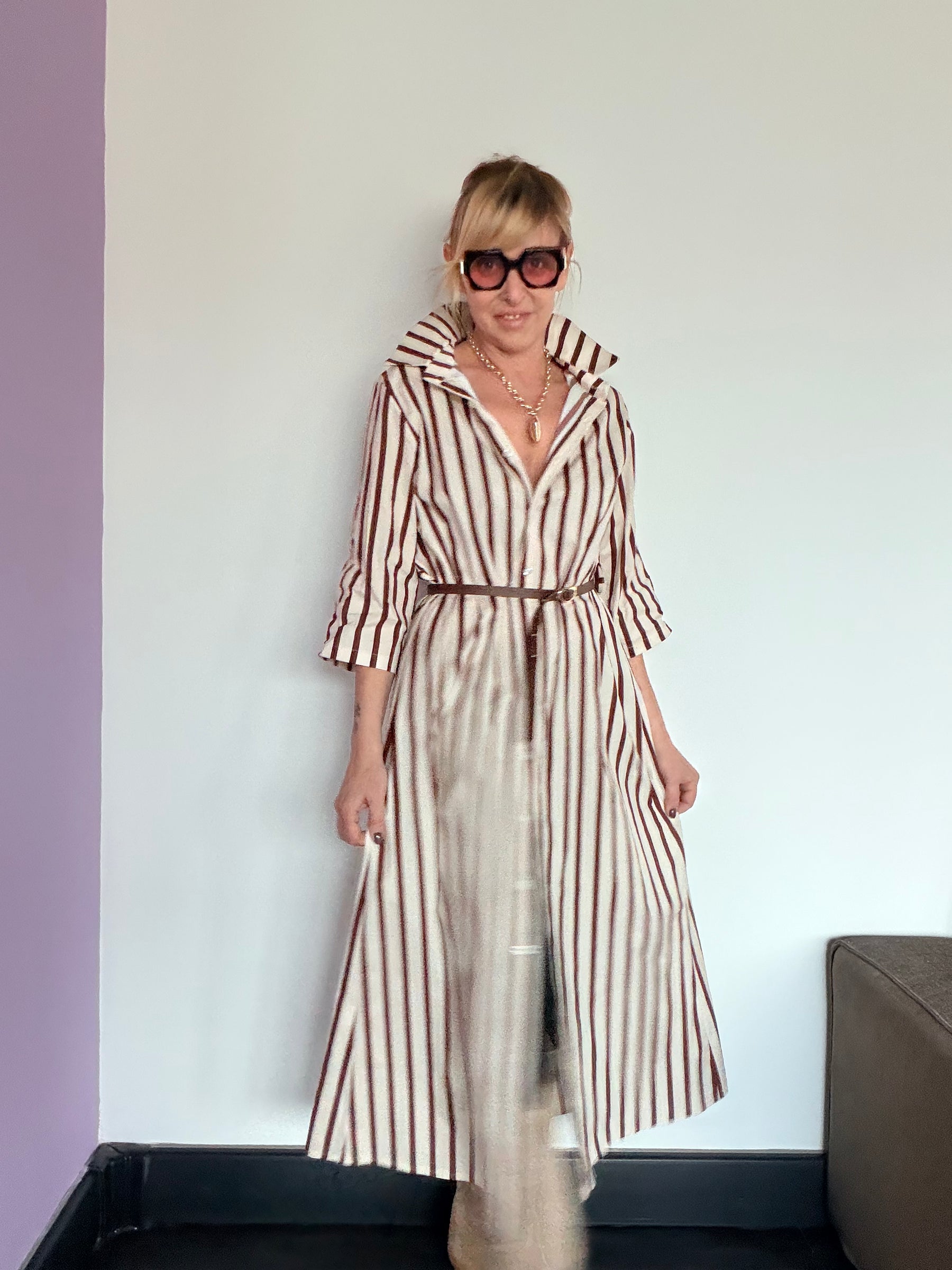 Abito Chemisier Righe Maxi