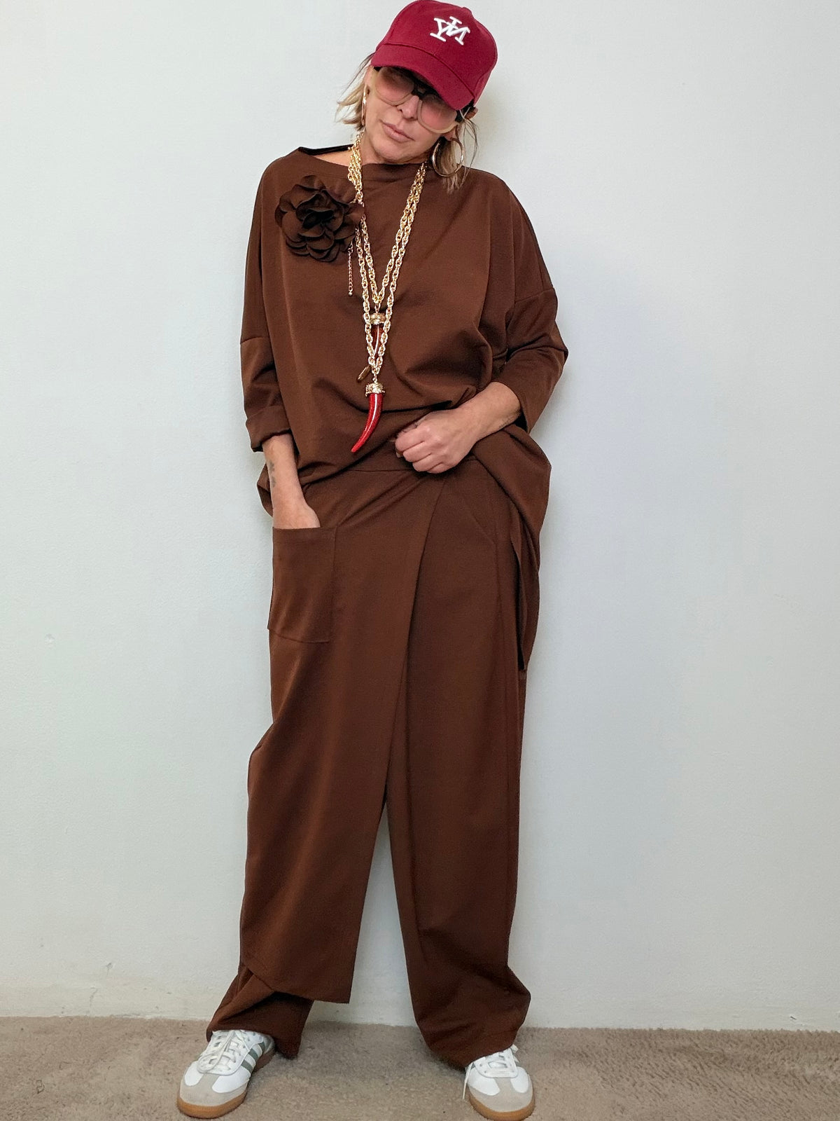 FEMALE - Pantalone over con drappeggio frontale