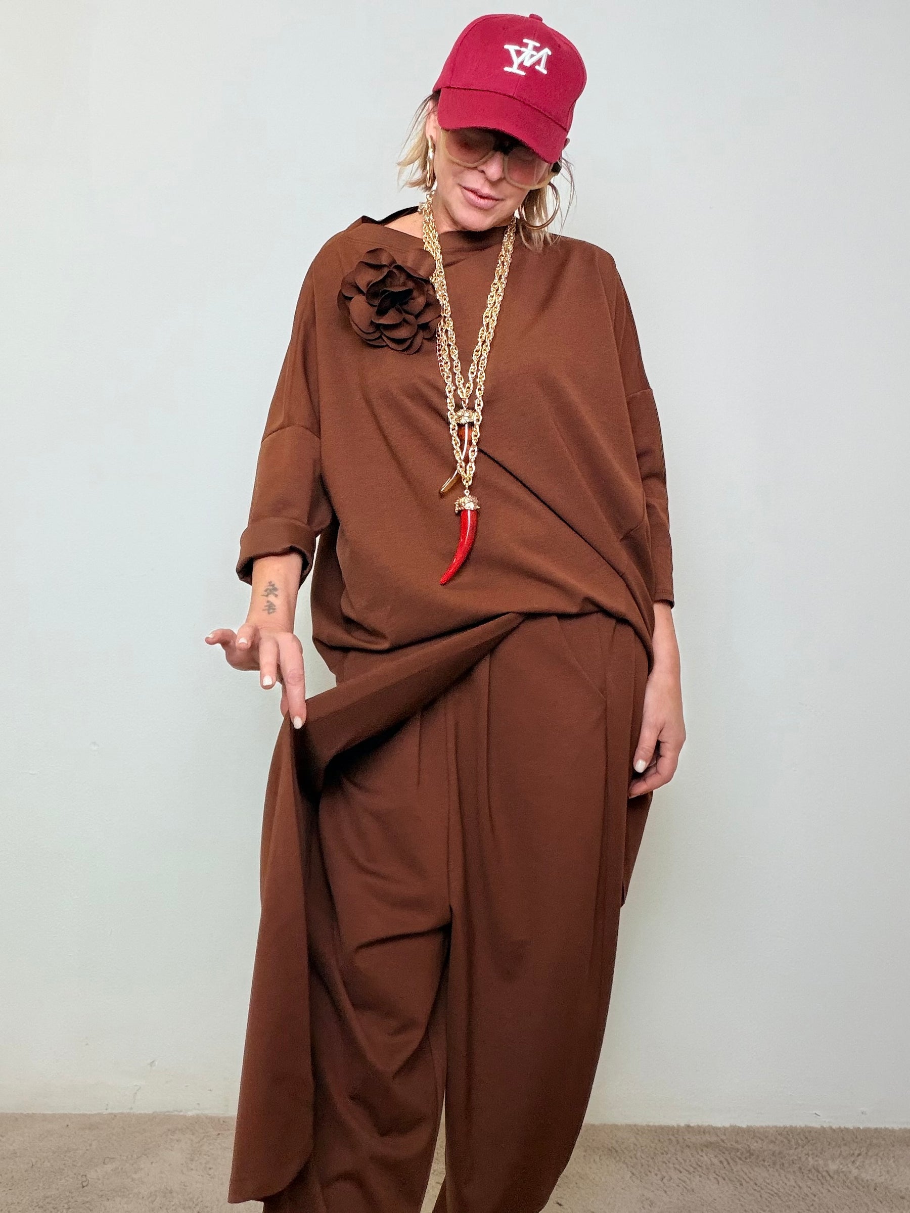 FEMALE - Pantalone over con drappeggio frontale