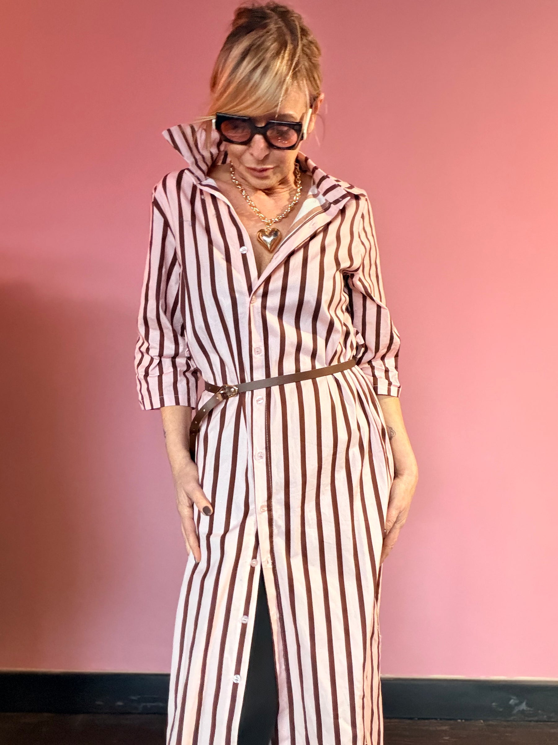 Abito Chemisier Righe Maxi