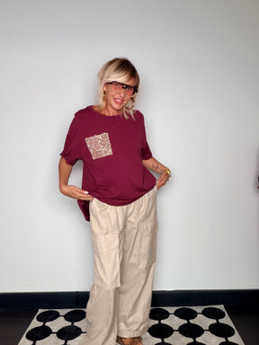 Pantaloni Cargo Verde Militare con Cintura a Corda