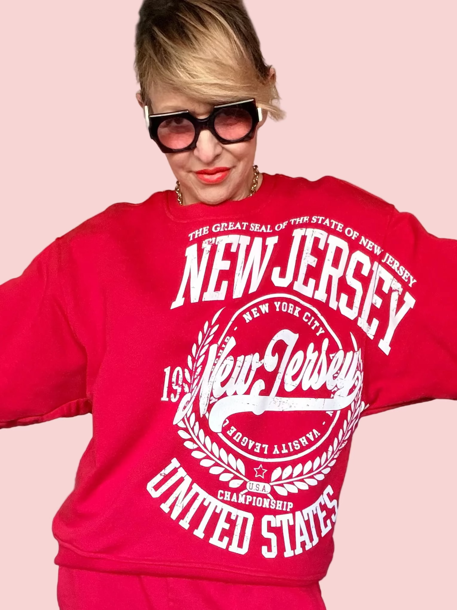 Felpa Oversize New Jersey College