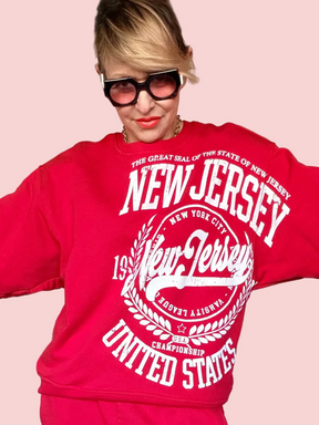 Felpa Oversize New Jersey College