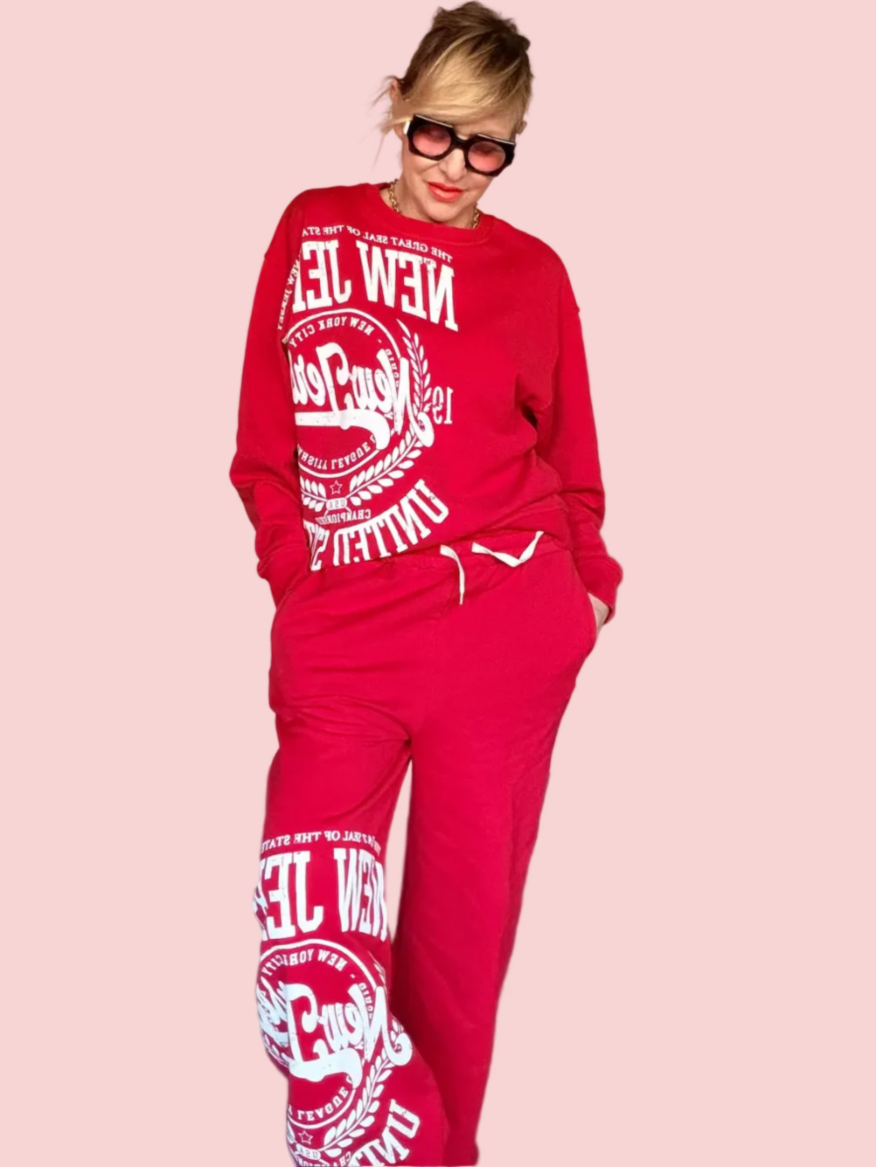 Felpa Oversize New Jersey College