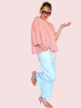 Jeans Wide Leg Bianchi con Ricami