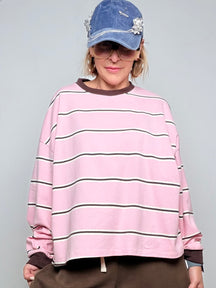 FEMALE - FELPA RIGHE OVERSIZE