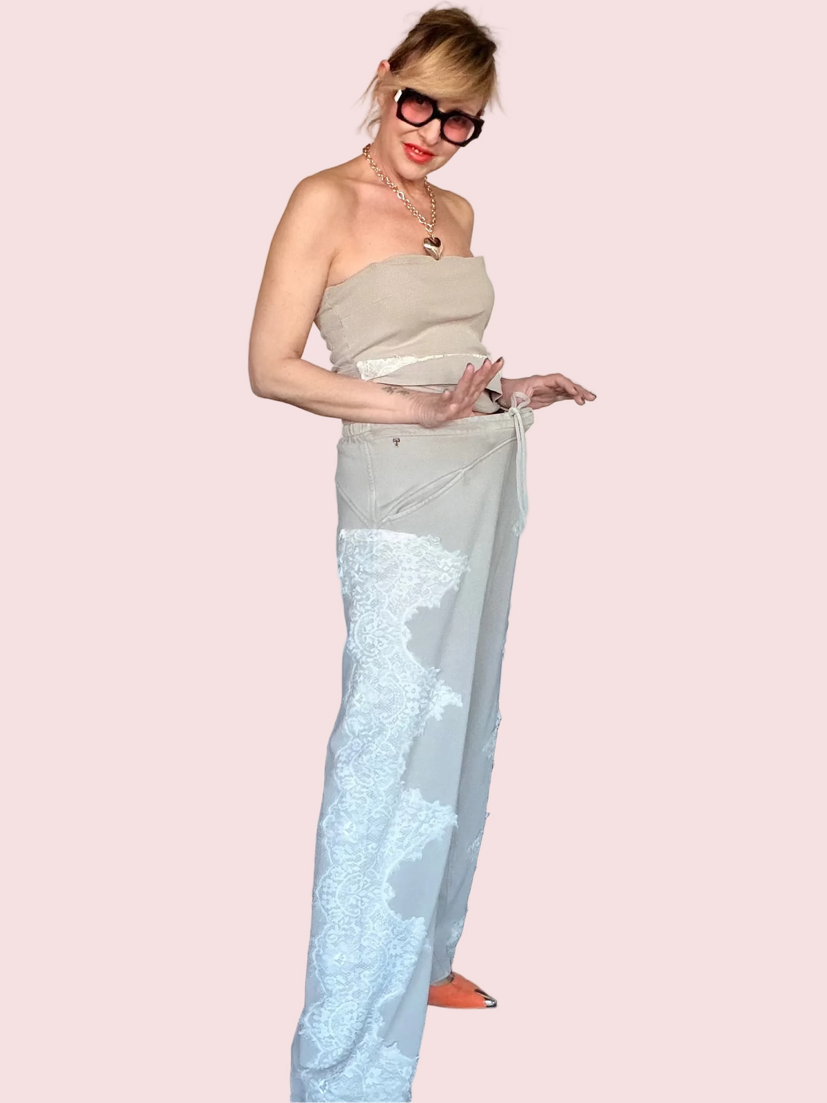 Pantalone con Pizzo – Set Coordinato