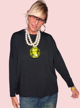 Maglia in Filo Girocollo Oversize Nera
