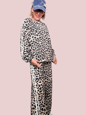 FELPA ANIMALIER SPORTY CHIC