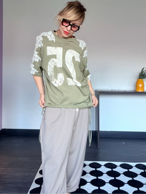 Pantalone Wide Leg Fluido – Grigio Tortora