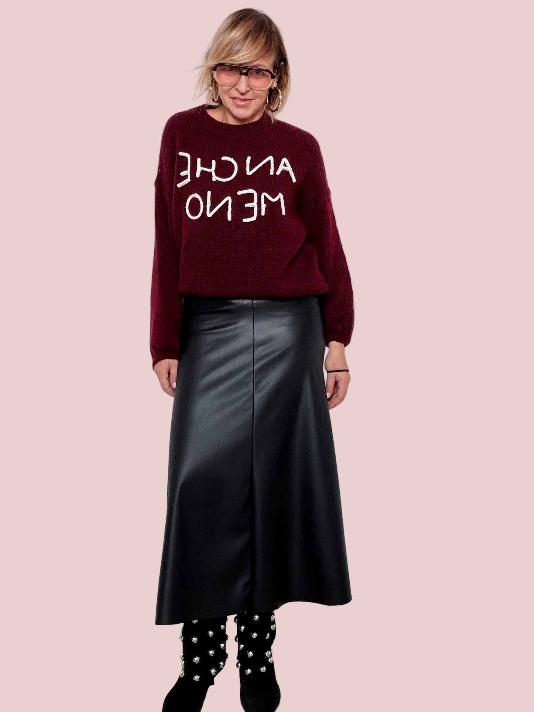 FEMALE - GONNA LUNGA IN ECOPELLE