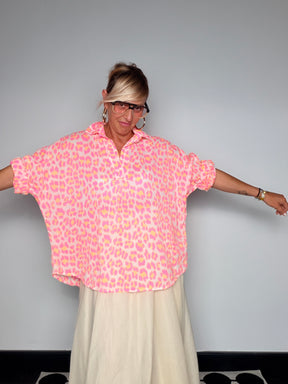 Camicia Maculata Rosa Lilla