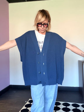 Gilet Smanicato Over in Maglia