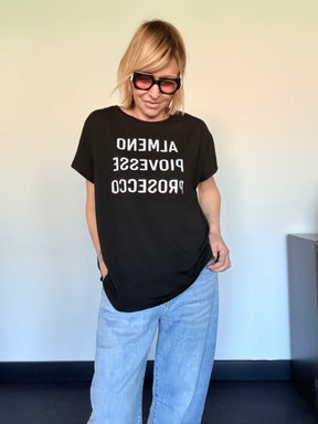 T-Shirt Over "Almeno piovesse Prosecco"