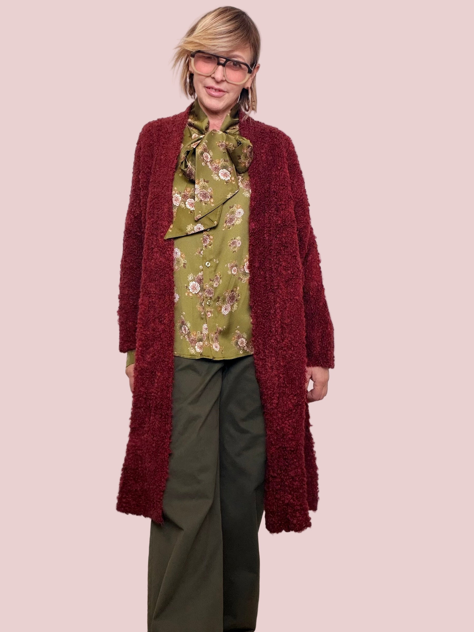 FEMALE - Cardigan lungo morbido boucle