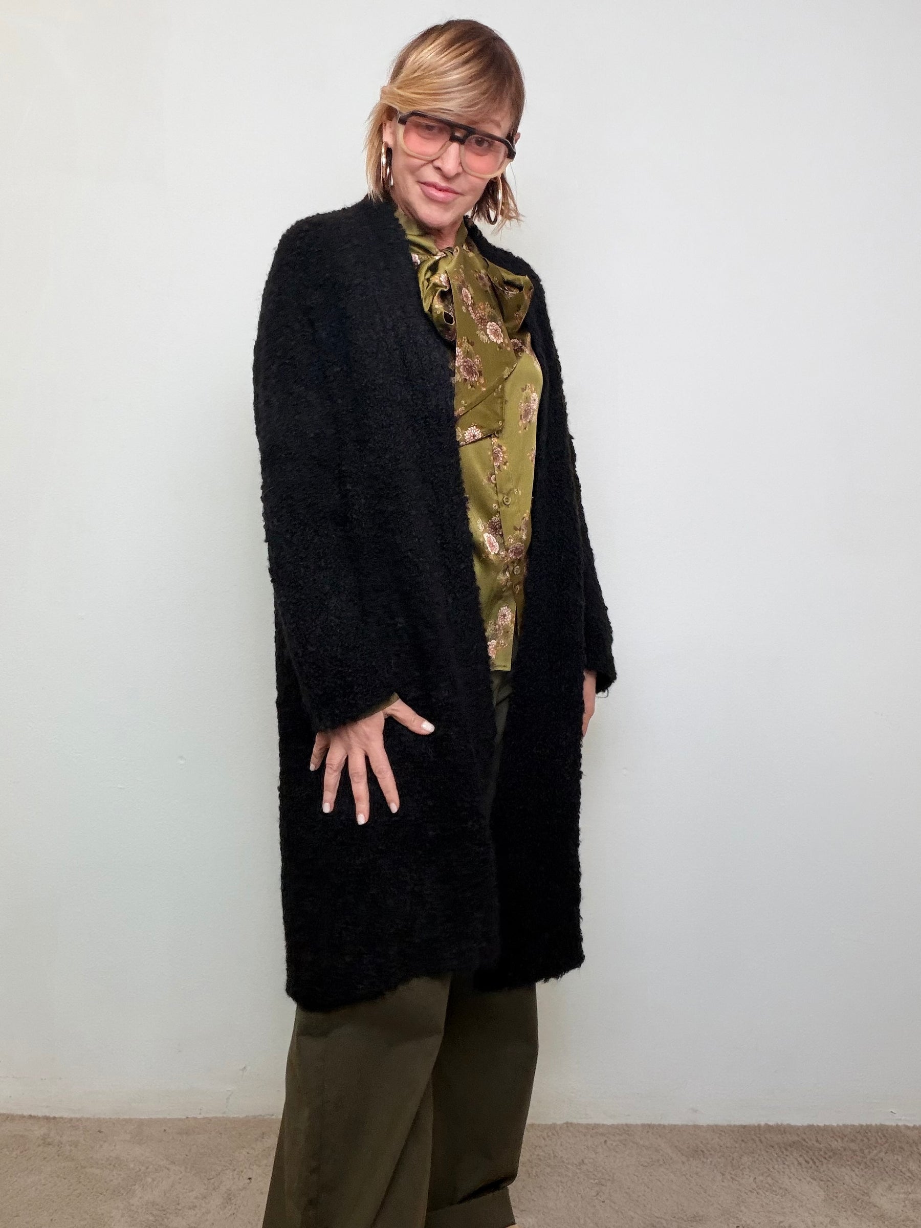 FEMALE - Cardigan lungo morbido boucle