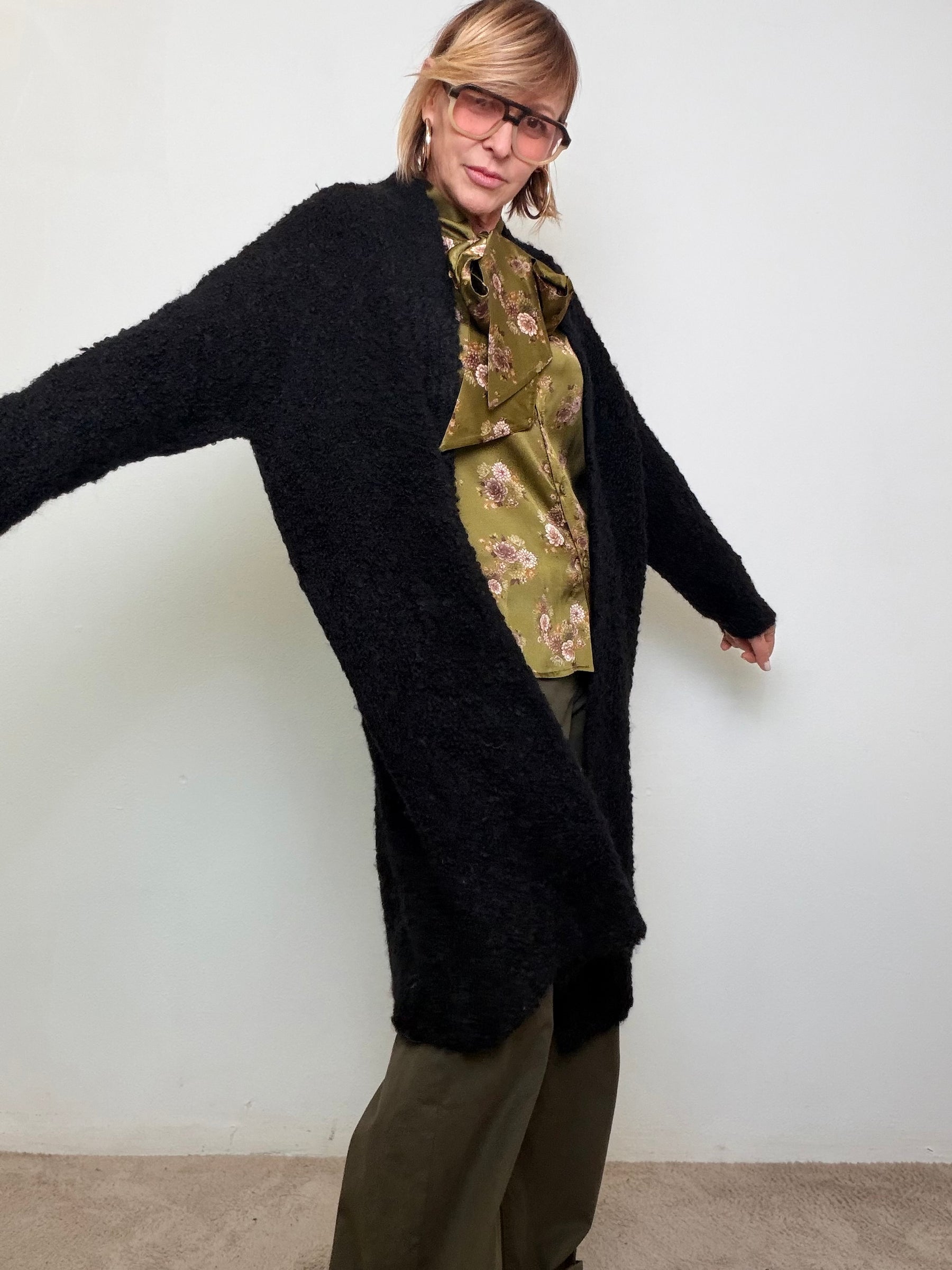 FEMALE - Cardigan lungo morbido boucle