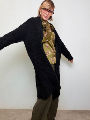 FEMALE - Cardigan lungo morbido boucle