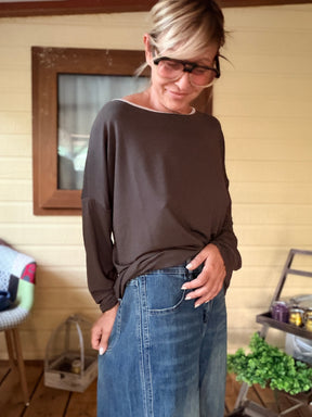 Jeans Wide Leg Oversize con Lavaggio Vintage
