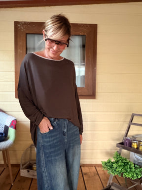 Jeans Wide Leg Oversize con Lavaggio Vintage