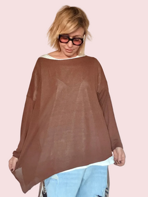 Maglia Barchetta Asimmetrica Over