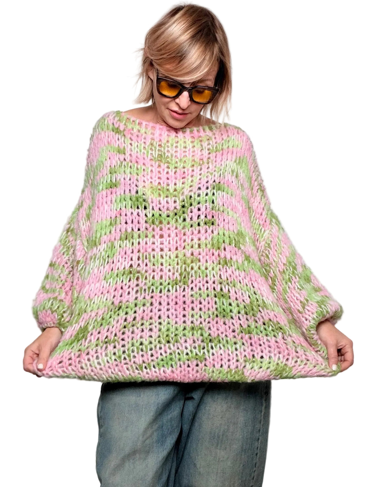 Maglia over a maxi intreccio – morbida, colorata, irresistibile