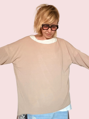 Maglia Barchetta Asimmetrica Over