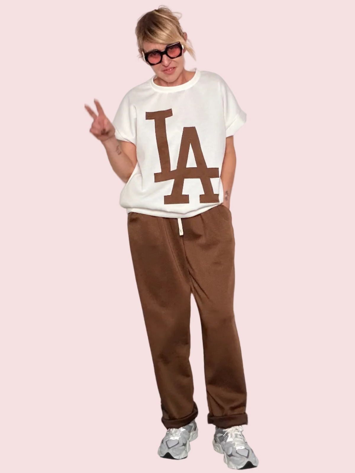 Tuta Coordinata Grafica LA — Top + Pantalone