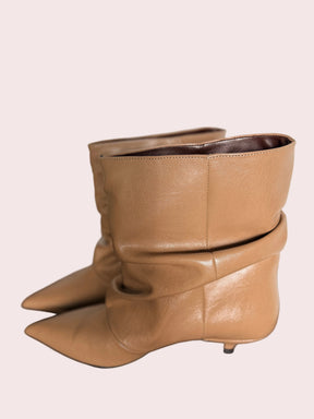 Tronchetto ecopelle cammello slouchy — vista posteriore