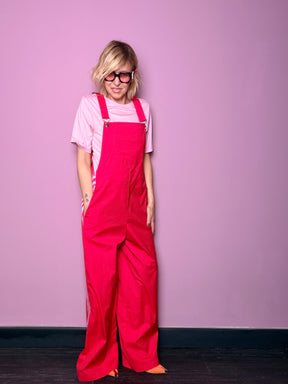Salopette Wide Leg con Bande Laterali