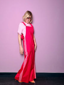 Salopette Wide Leg con Bande Laterali