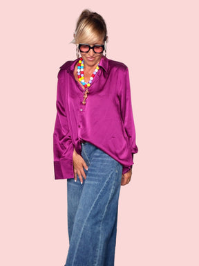 Jeans Oversize Wide Leg Fondo Dritto